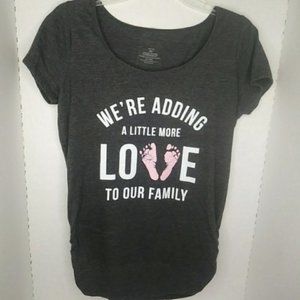 Maternity Top Baby Feet Print